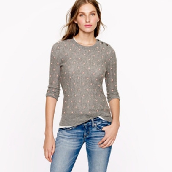 J. Crew Sweaters - 🌼 J Crew Cashmere Pointelle Dot Sweater